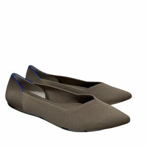 Rothys The Point Toe Knit Machine Washable Flats EU 41.5 US‎ 10.5 Lattice Stitch